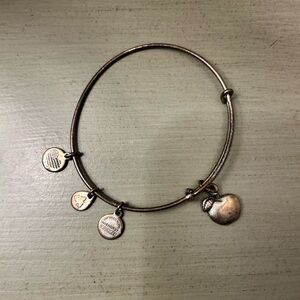 Alex and Ani Silver Bracelet with Four Charms